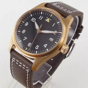 39mm Tandorio Black Dial NH35A Automatic Mens Watch CUSN8 solid Bronze case - Picture 1 of 6