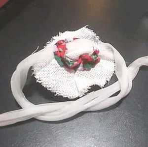 Vintage 1993 Barbie Mary Poppins Hat Disney Doll White Edwardian Era Picnic Hat - Picture 1 of 10