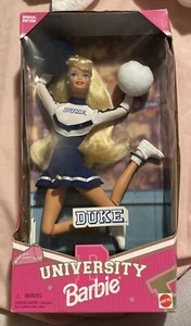 University Barbie Doll Duke Cheerleader Sports Collector Mattel NRFB - Picture 1 of 7