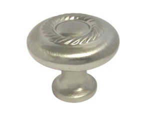 Brushed Nickel Rope Kitchen Bathroom Cabinet Rope Knobs Satin Nickel 1 1/4" 32mm - Picture 1 of 2