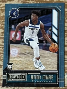 Tarjeta de novato Anthony Edwards 2020-21 Panini Chronicles Playbook!! - Imagen 1 de 2
