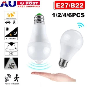 1/2/4/6pcs E27 B22 10W LED Bulb Lamp Energy Saving PIR Sensor Motion Light Lamp - Picture 1 of 14