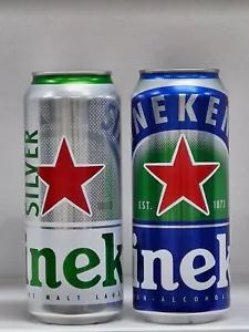 Lattina birra vuota da collezione Heineken's Star design 500 ml. Set 2 pezzi - Foto 1 di 4