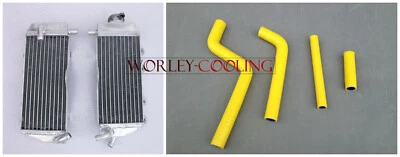 For YAMAHA YZ 125 YZ125 2002 2003 2004 02 03 04 Aluminum Radiator & YELLOW HOSES Foto 1 de 4