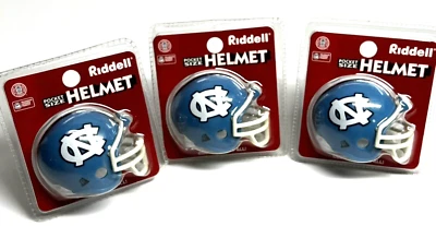 3 NORTH CAROLINA TAR HEELS Riddell Speed MICRO POCKET-SIZE MINI Football Helmet - Image 1 of 4