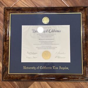 UCLA University of California Los Angeles Diploma Wood Frame with Medallion
