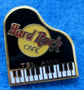 TEL AVIV ISRAEL BLACK CONCERT GRAND PIANO KEYBOARD KEYS Hard Rock Cafe PIN - Picture 1 of 1