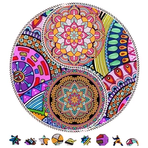 Puzzle in legno per adulti di ZenChalet - 500 pezzi - fiori Yin Yang - Foto 1 di 6