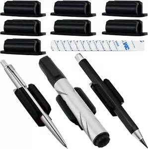 Pen Holder Set of 10, Adhesive Pen Holder for Desk or Any Surface, Pencil Holder - Picture 1 of 2