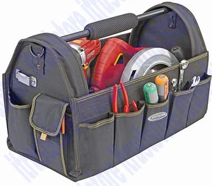13 Pockets Rugged Fabric Hardware Tool Carrier Tote Bag with Carry Strap - Picture 1 of 4