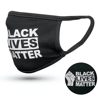 15 2 PACK Black Lives Matter Face Mask - BLM Justice for Cloth Masks 30 Total - Image 1 of 2