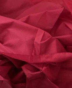 Vintage Couture Red Checked Silk Organza 2 1/2 Yards - Picture 1 of 4