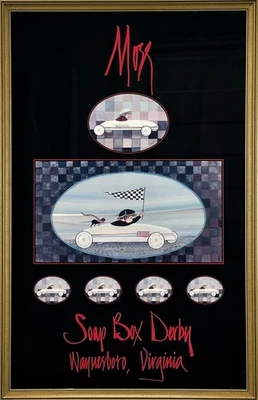 P Buckley Moss Jabón Caja Derby P Póster Impresión Enmarcado Waynesboro VA 1996 Foto 1 de 4