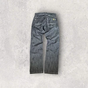 Vintage Y2K Southpole Wide Straight Yellow Tab Black Denim Jeans Herren Größe 30x30 - Bild 1 von 13