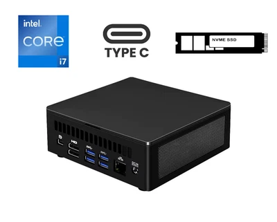 FAST Workstation Mini PC Intel Core i7-1165G7 11th Gen 16GB DDR4 256GB Computer - Image 1 of 4