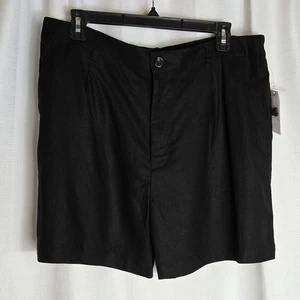 NWT New high rise linen blend womens shorts Time and Tru 4.5 inch inseam - Picture 1 of 9