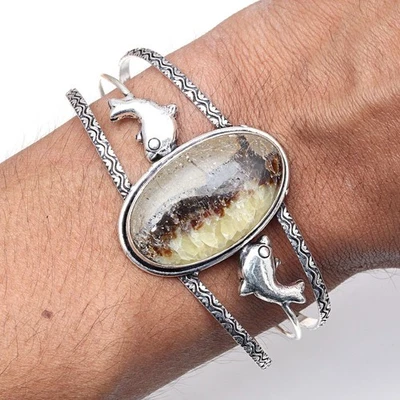 Septerian Jasper Gemstone Handmade Jewelry Cuff Bracelets 7''Adjustable - Image 1 of 4