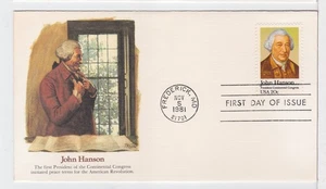 TurtlesTradingPost - John Hanson - First Congress 1981 FDC #1941 - Fleetwood Cachet - Bild 1 von 2