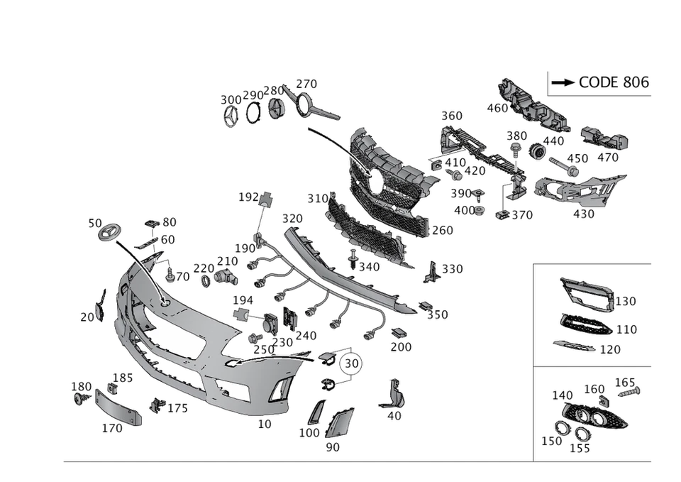 正品梅赛德斯-奔驰保护套保险杠区域 172-885-02-23 — 第 1/1 张图片