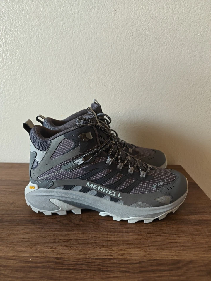 Merrell J037503z Moab Speed 2 Mid GTX Waterproof Hiking Boots for Men Asphalt