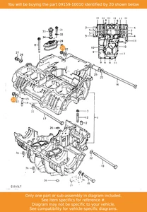 SUZUKI Nut, 09159-10010 OEM - Picture 1 of 1
