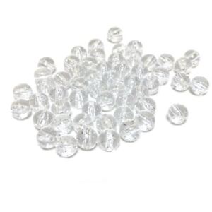 Clear Glitter Acrylic Beads Plain Round 10mm AB Pack Of 50+