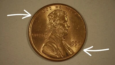 1995 Lincoln Memorial Cent With Misaligned Dies Error Coin 01 - Image 1 of 3