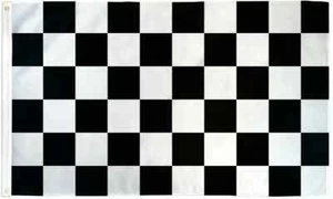 CHECKERED FLAG 3 x 5 Feet  NASCAR RACING BLACK WHITE-ON SALE FREE SHIPPING - Picture 1 of 1