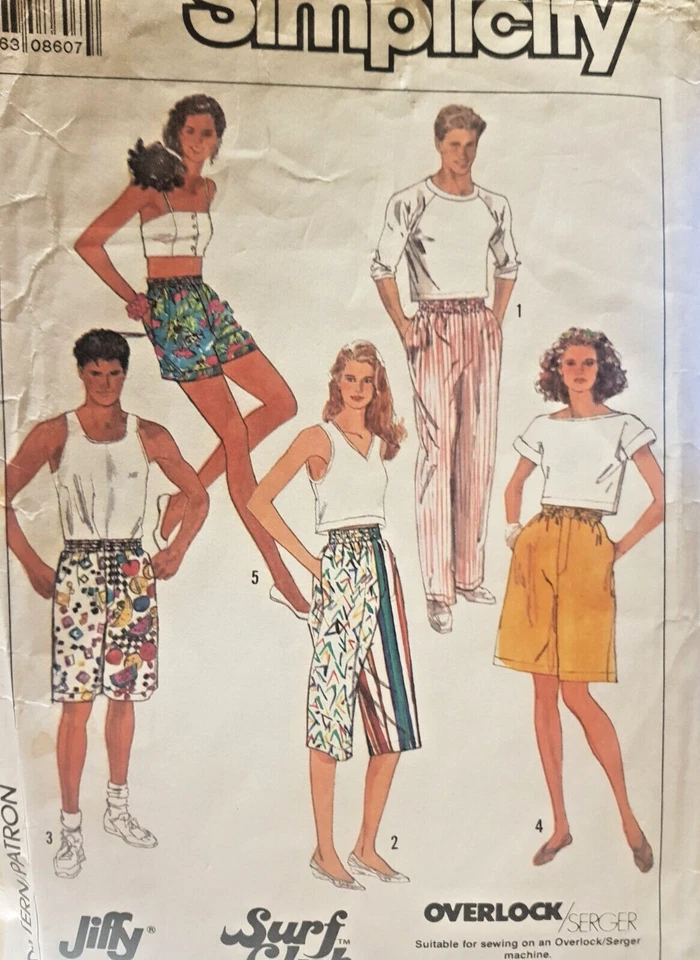 Vintage Sewing Pattern*Unisex Trousers & Shorts**Waist 26"-27" SIMPLICITY 9063 - Image 1 of 1