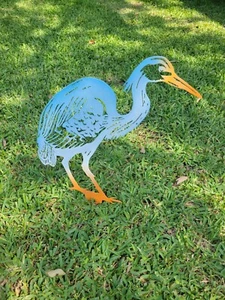 Blaureiher Metall Hof Kunst Schild - Bild 1 von 2