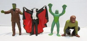 JUEGO DE FIGURAS DE PVC UNIVERSALES MONSTERS 1991 CRIATURA DRACULA FRANKENSTEIN HOMBRE LOBO - Imagen 1 de 2