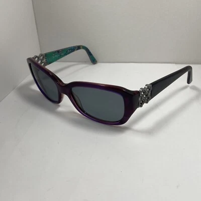 Vera Bradley VB Maxine Sunglasses Purple Paisley 55-16-130 Rectangle Frames Only - Imagem 1 de 4