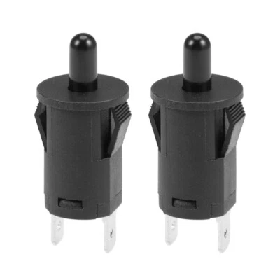 Interruptor de luz de puerta de refrigerador momentáneo de 10 mm NC AC250V negro 2 piezas Foto 1 de 4