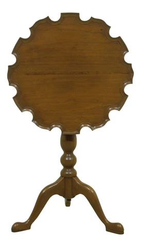 53343EC: Walnut Bench Made Tilt Top Candle Stand Table Cover