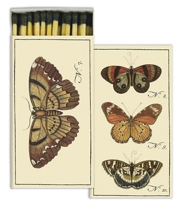 Butterfly Set of 2 Large Matchboxes with Wooden Matches - Image 1 of 2