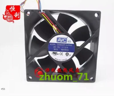 1PC AVC DS08025T12UP022 8025 12V 0.7A 4-wire PWM cooling fan - Image 1 of 2