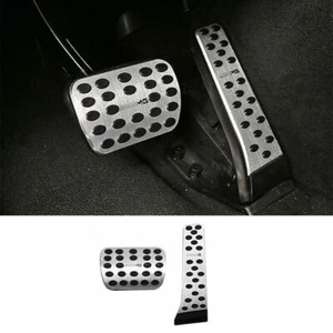 Silver Aluminum Brake Pedal Accelerator Pedal Cover For Benz C-Class 2022-2023 - Picture 1 of 6