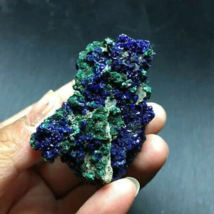Azurita Natural Malaquita Geoda Cristal Mineral Piedra Preciosa Espécimen Piedra Reiki - Imagen 1 de 7