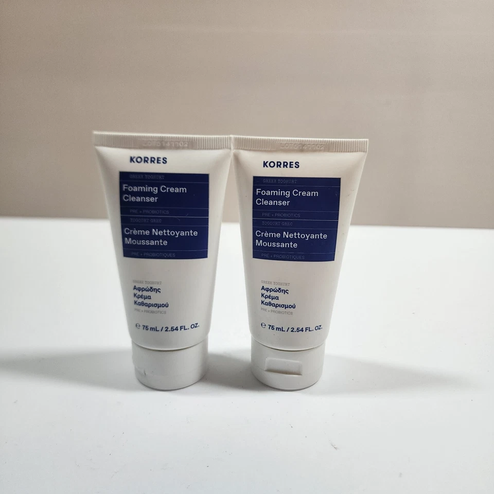 Korres Greek Yoghurt Foaming Cream Cleanser 2.54 / Oz 75 mL &