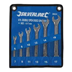 Silverline 6-17mm (6pce) Open-Ended Spanner Set Mechanical Engineering - 380424. - Picture 1 of 2