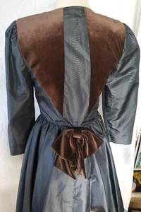 Itsuko Collection Size 4/6 Black And Brown Velvet Dress Holiday Party Retro - Picture 1 of 19