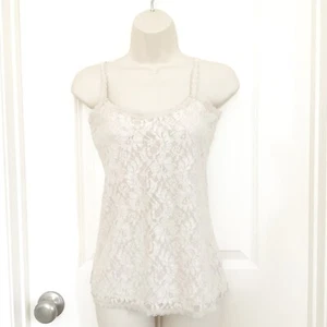 NWT WHBM White House Black Market Size XS Pearl Dust Lace Camisole Top Cami - Picture 1 of 6