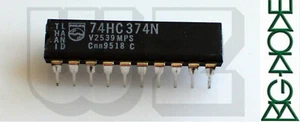 2 x 74HC374N Philips High Speed CMOS Logic Octal D-Type Flip-Flop, 3-State Posit - Picture 1 of 1
