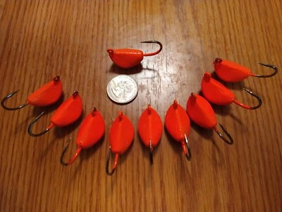 10 plantillas de pez negro naranja 1 oz Sheepshead Tog Foto 1 de 3