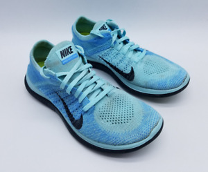Nike Free 4.0 Flyknit Women's Size 7.5 Running Shoes Glacier Ice Blue *See desc
