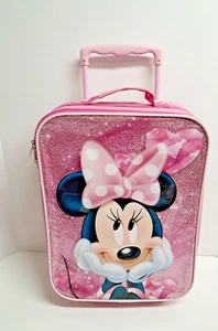 Disney Minnie Mouse Pink Girls Luggage Side Wheeled Rolling Suitcase - Picture 1 of 19