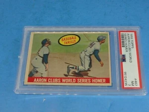 1959 Topps Aaron Clubs World Series Homer PSA 7 NM!!!!! - Picture 1 of 3