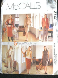 McCall 3727 WARDROBE 8-14 bust 31.5-36 fabric sewing pattern 2002 Uncut FF - Picture 1 of 3
