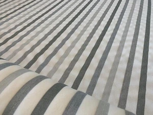 Laura Ashley Arlo Silver Stripe Fabric 2.7m Remnant π - Picture 1 of 7