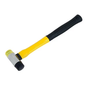 Brand New Double Faced Hammer Rubber Grip 9OZ Fibreglass Shaft Soft Head - Picture 1 of 1